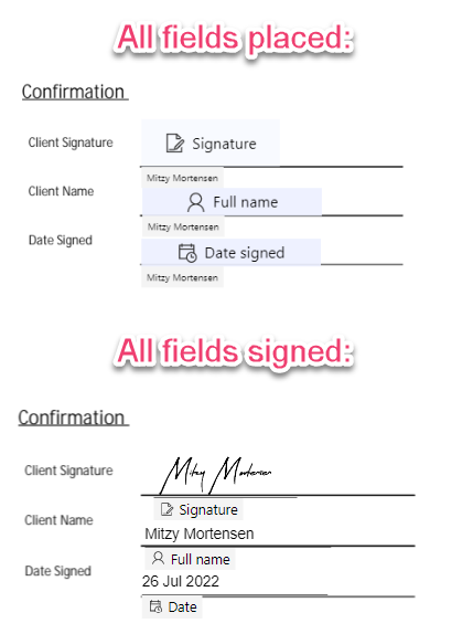 Date And Place Signed Example